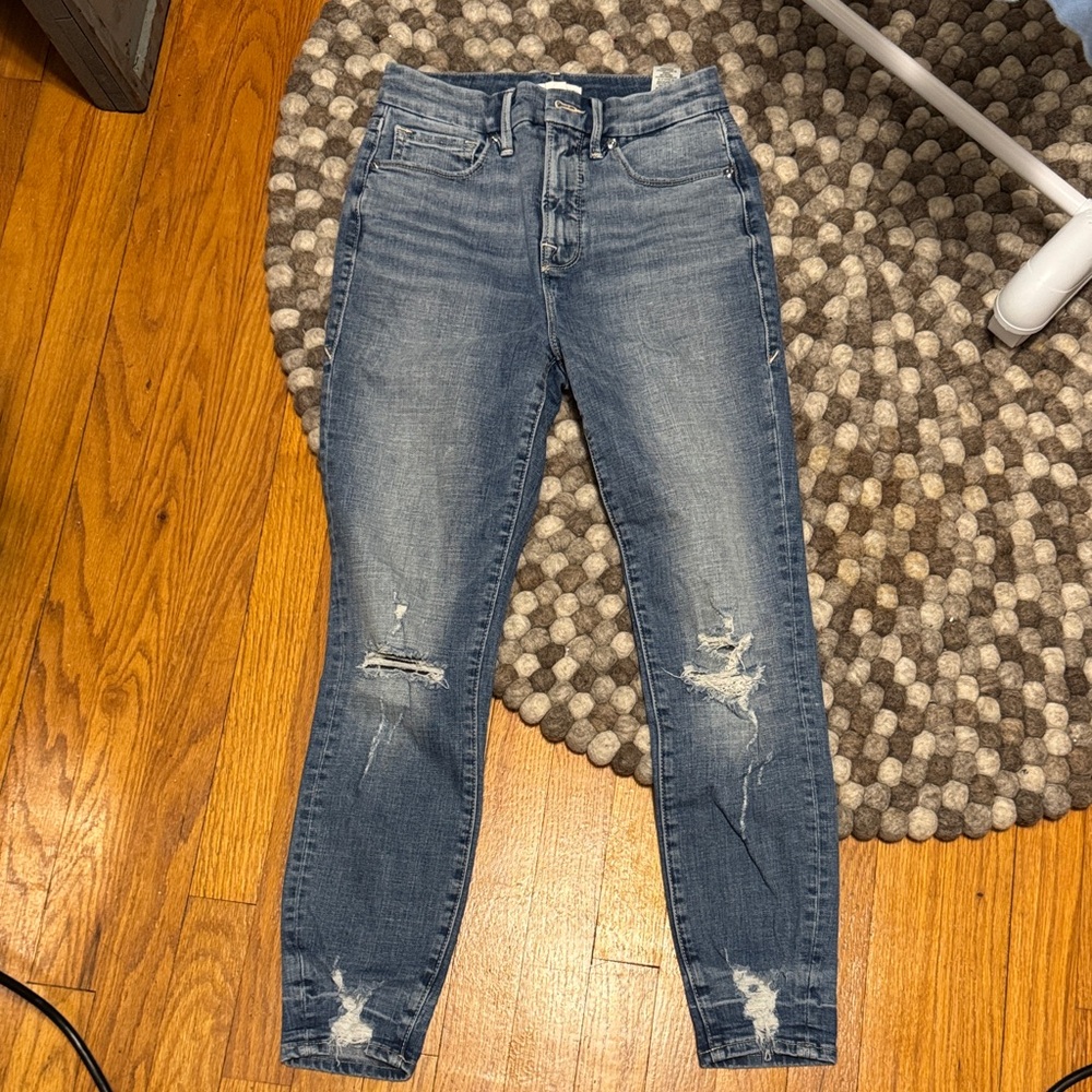 Good American Distressed Skinny Jeans in Blue- 2 pair both 2/26